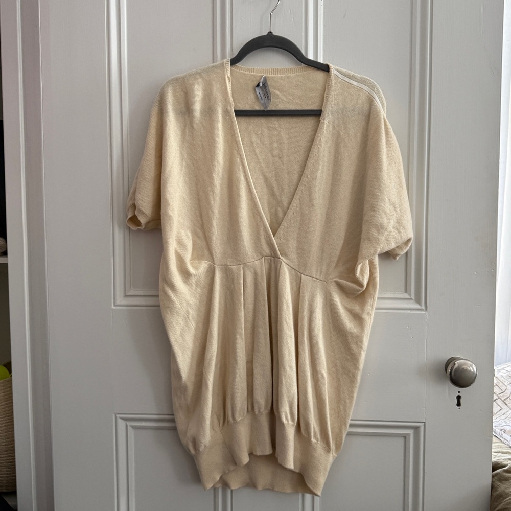 Yves Saint Laurent Cream Knit cashmere tunic